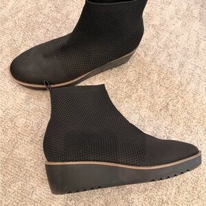 Black Wedge Ankle Boots